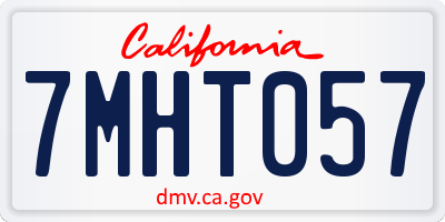 CA license plate 7MHT057
