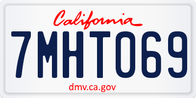 CA license plate 7MHT069