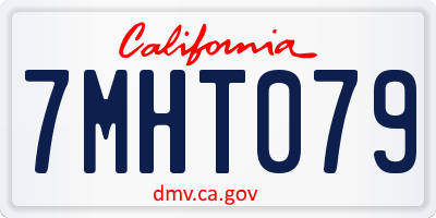 CA license plate 7MHT079