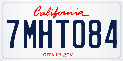 CA license plate 7MHT084