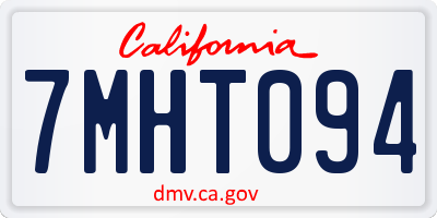 CA license plate 7MHT094
