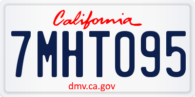 CA license plate 7MHT095