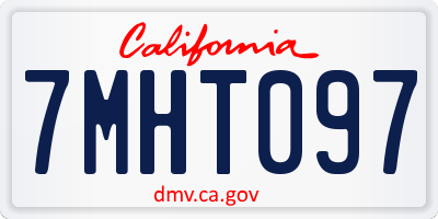 CA license plate 7MHT097