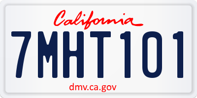 CA license plate 7MHT101