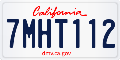 CA license plate 7MHT112