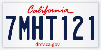 CA license plate 7MHT121