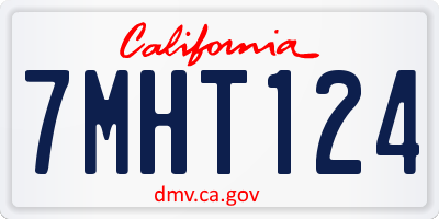 CA license plate 7MHT124