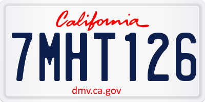 CA license plate 7MHT126
