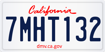 CA license plate 7MHT132