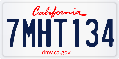 CA license plate 7MHT134