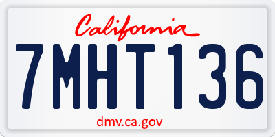 CA license plate 7MHT136