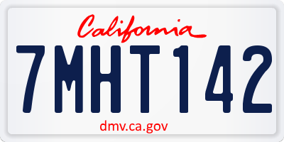 CA license plate 7MHT142