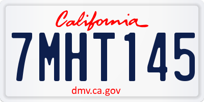 CA license plate 7MHT145