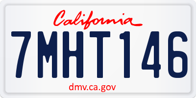 CA license plate 7MHT146