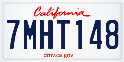 CA license plate 7MHT148