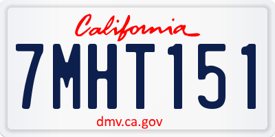 CA license plate 7MHT151
