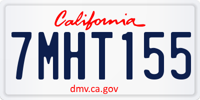 CA license plate 7MHT155