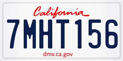 CA license plate 7MHT156