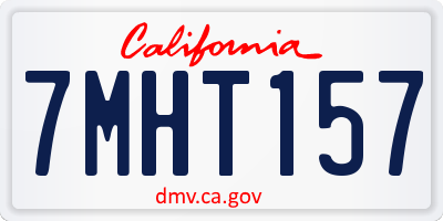 CA license plate 7MHT157