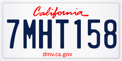 CA license plate 7MHT158