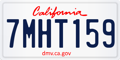 CA license plate 7MHT159