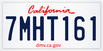 CA license plate 7MHT161