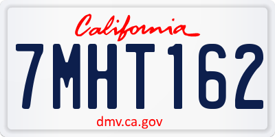CA license plate 7MHT162