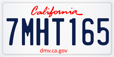 CA license plate 7MHT165