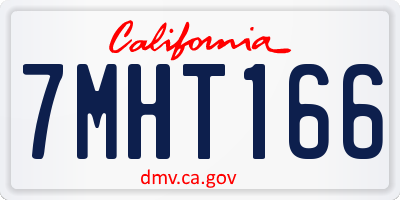 CA license plate 7MHT166