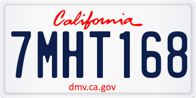 CA license plate 7MHT168