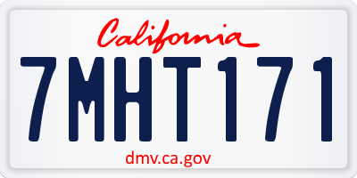 CA license plate 7MHT171