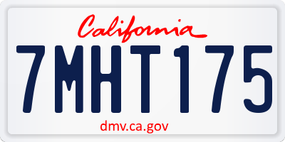 CA license plate 7MHT175