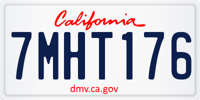 CA license plate 7MHT176