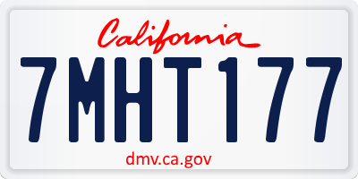 CA license plate 7MHT177