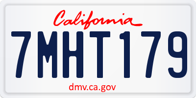 CA license plate 7MHT179
