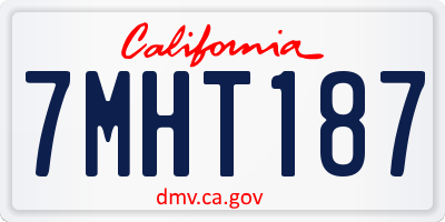 CA license plate 7MHT187