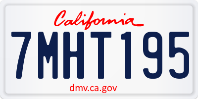 CA license plate 7MHT195