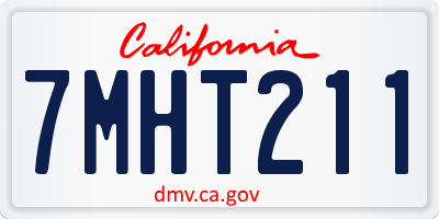 CA license plate 7MHT211