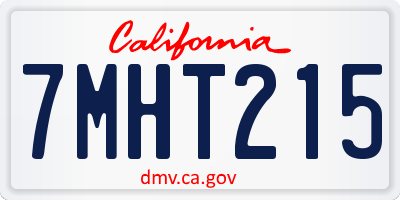 CA license plate 7MHT215