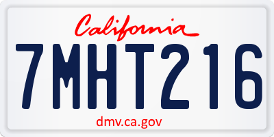 CA license plate 7MHT216