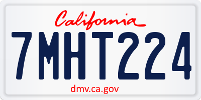 CA license plate 7MHT224