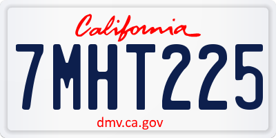 CA license plate 7MHT225