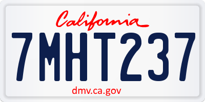 CA license plate 7MHT237