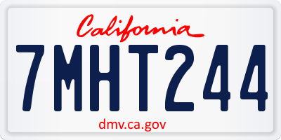 CA license plate 7MHT244