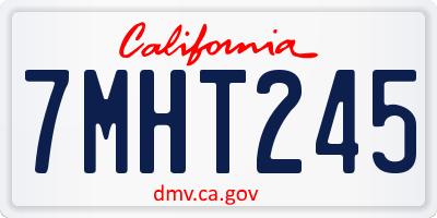 CA license plate 7MHT245