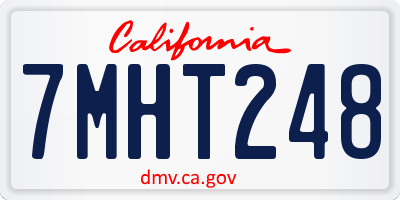 CA license plate 7MHT248