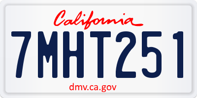 CA license plate 7MHT251