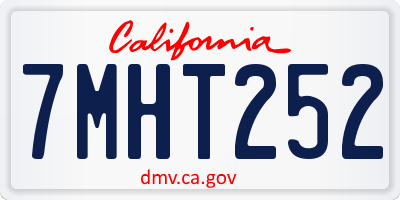 CA license plate 7MHT252