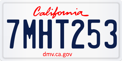 CA license plate 7MHT253