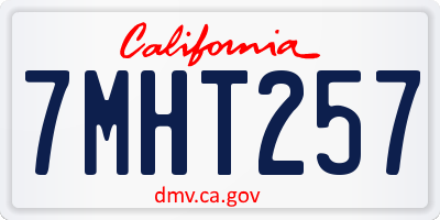 CA license plate 7MHT257